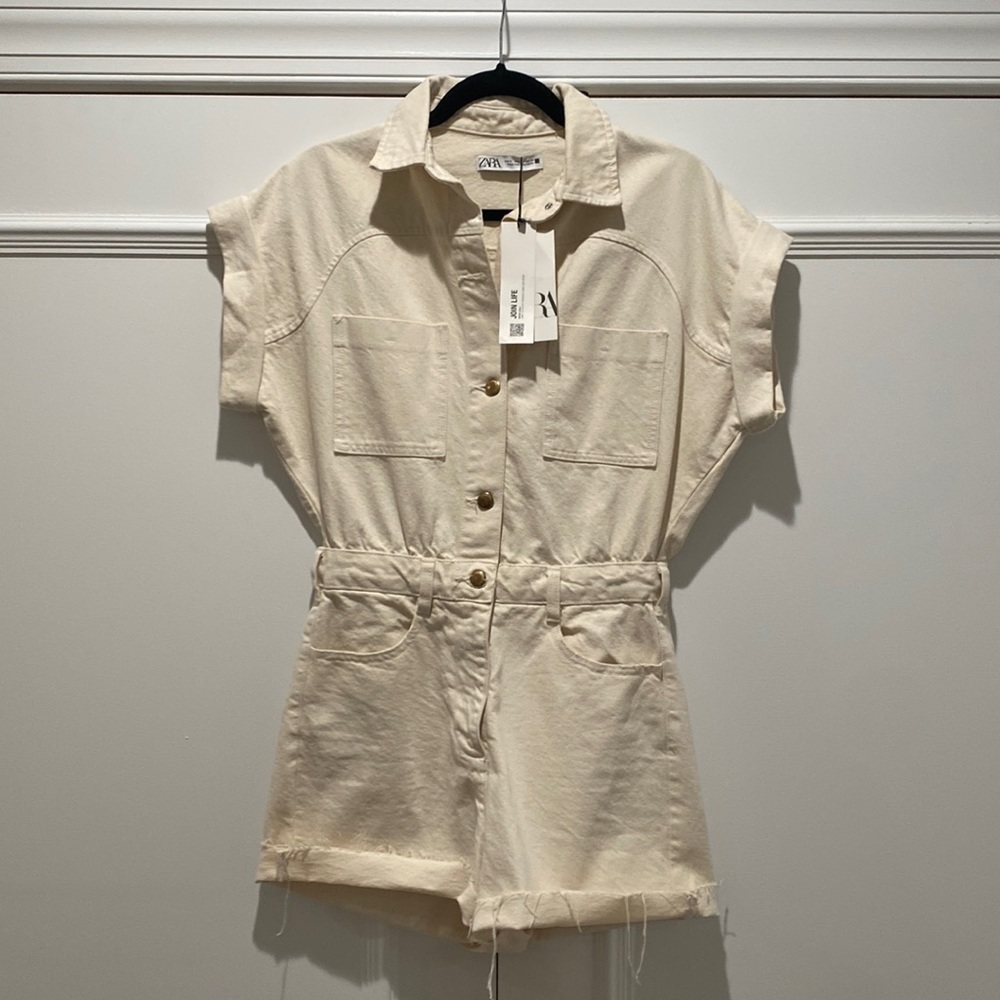 Zara Denim Romper